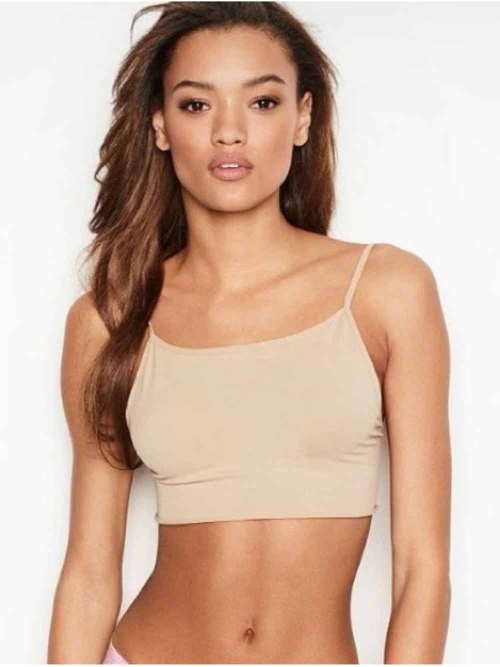 Victoria’s Secret PINK nude tan halter tank top bra women’s m